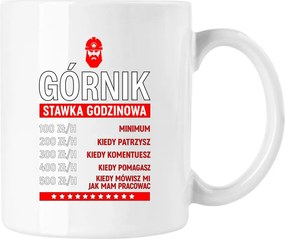 Bögre Bányász profi vicc fehér 330ml