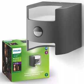 LED-es kerti lámpa Homlokzati fali lámpa Grass Ir IP44 Mozgásérzékelő Philips