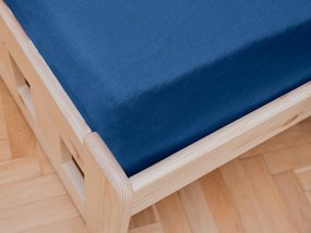 Jersey gyerek lepedő kiságyba sötétkék 70x140 cm