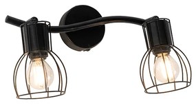 Modern mennyezeti reflektor fekete 2-lámpás állítható - Botu