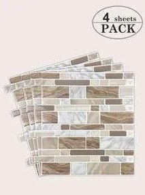 4DB Öntapadós Matrica Dekoratív Fali Kő Utánzat Shein