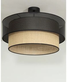 BORHO felületre szerelhető csillár 1xE27/60W/230V fekete/juta