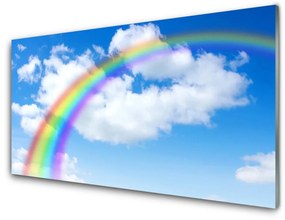 Fali üvegkép Rainbow Sky felhők 125x50 cm