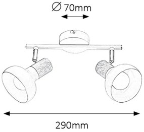 Rabalux 5944 - Spotlámpa HOLLY 2xE14/40W/230V fehér