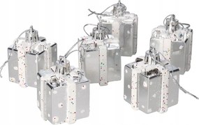 Műanyag Karácsonyfadísz Ajándék 6DB