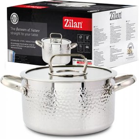 Fazék Rozsdamentes Acél 18/10 (SS304) Tripla Indukciós Prémium Gáz 24CM 4,5L