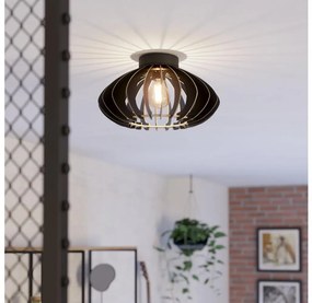 Eglo Eglo 900999 - Mennyezeti lámpa COSSANO 1xE27/40W/230V átm. 38 cm fekete EG900999