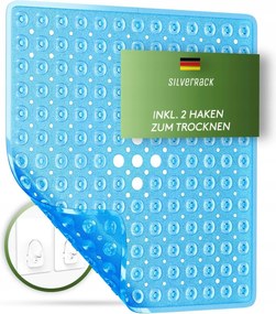 Fürdőszobaszőnyeg csúszásgátló 100 x 40 cm kék szín