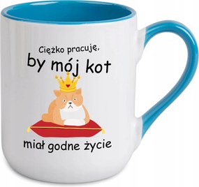 Caffe Bögre 300ml Kék Belső Ajándék Macskám Méltó Élete