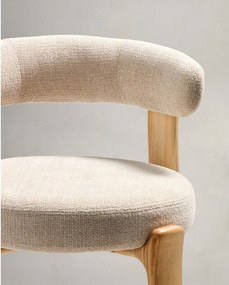 Bézs-világos natúr színű kőrisfa bárszék (ülésmagasság 75 cm) Granite – Kave Home