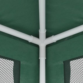 Zöld HDPE rendezvénysátor 4 hálós oldalfallal 3x4 m
