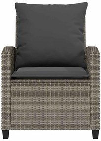 4 részes szürke polyrattan kerti ülőgarnitúra párnákkal
