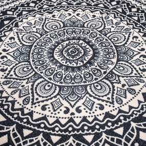 Mandala darabszőnyeg, bézs, 82 cm