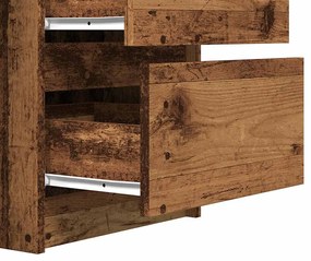antik fa színű szerelt fa íróasztal 140 x 50 x 77 cm