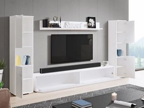 Nappali bútorsor Nova XL (wotan tölgy) (fehér LED világítás). 1060058