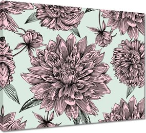 Vászonkép 50x40 Púderrózsaszín Virág