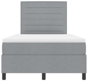 Box Spring Ágy Matraccal Világosszürke Kis Dupla Szövet