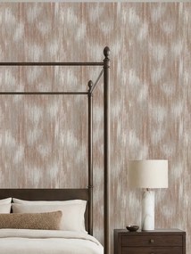 Esselle Home Elemental Huttol réz-törtfehér faerezetes vlies tapéta – 100604EH