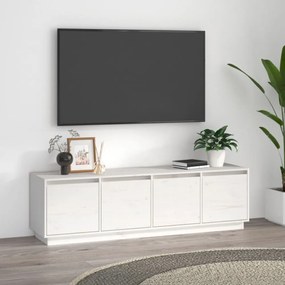 fehér tömör fenyőfa TV-szekrény 156 x 37 x 45 cm