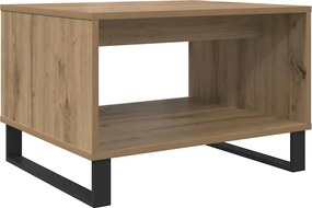 vidaXL Dohányzóasztal kézműves tölgy 60 x 50 x 40 cm Faanyag