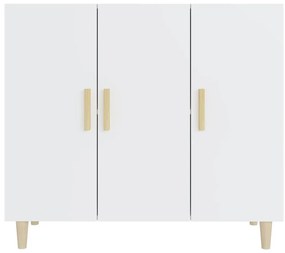 fehér szerelt fa tálalószekrény 90 x 34 x 80 cm