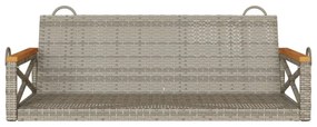 szürke polyrattan hintapad 109 x 62 x 40 cm