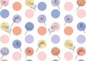 3D fotótapéta hatás Levelek virágok foltok 416 x 254