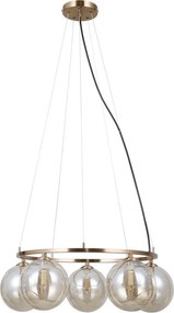 Italux modern függeszték molite borostyán arany itxpnd-1098-5r-hb