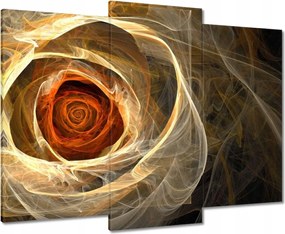 Vászonkép 90x70 Fraktál rózsa