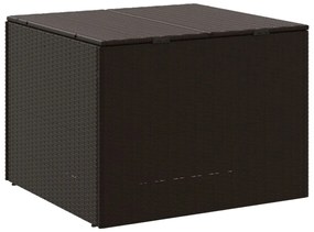 barna polyrattan kerti tárolóláda 291 L
