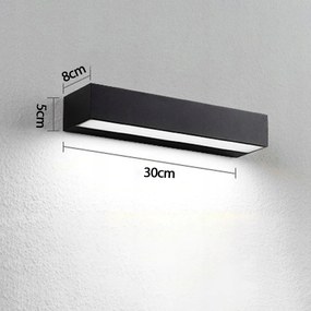 Kültéri Led fali lámpa 18W homlokzati fali, hideg fehér