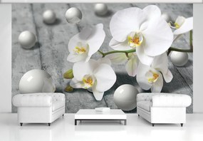 Fotótapéta - Fehér orchidea (152,5x104 cm)