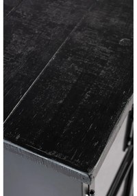 Fekete fém tálalószekrény 65x105 cm Ferre – White Label