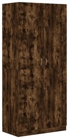 vidaXL füstös tölgy színű szerelt fa ruhásszekrény 80 x 52 x 180 cm