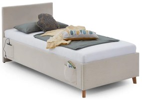 Bézs ágyneműtartós gyerekágy 90x200 cm Cool – Meise Möbel