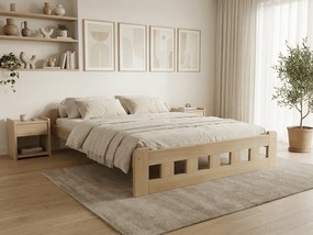 Naomi magasított ágy 180x200 cm, fenyőfa Ágyrács: Lamellás ágyrács, Matrac: Deluxe 10 cm matrac