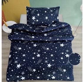 Krepp ágynemű NIGHT SKY BLEND kék Ágyneműhuzat mérete: 70 x 90 cm | 140 x 200 cm