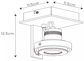 Lucide 17906/06/12 - LED Dimmelhető spotlámpa LANDA 1xGU10/5W/230V
