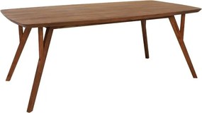 Barna étkezőasztal akácfa asztallappal 100x200 cm Quenza – Light &amp; Living