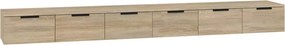 vidaXL 2 db sonoma tölgy színű szerelt fa faliszekrény 102x30x20 cm