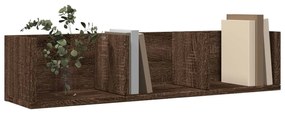 barna tölgy színű szerelt fa faliszekrény 75x18x16,5 cm