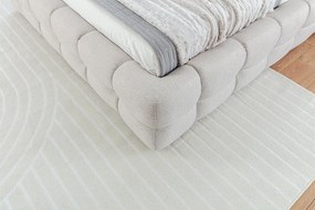 Magnelio kárpitozott ágy 160x200 cm - bézs könnyen tisztítható Leo 03 szövet