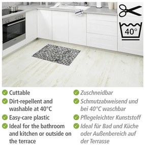 Szürke műanyag fürdőszobai kilépő 50x80 cm Sassi – Wenko
