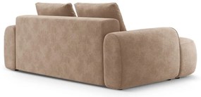 Világosbarna bársony kanapé 200 cm Linz – Cosmopolitan Design