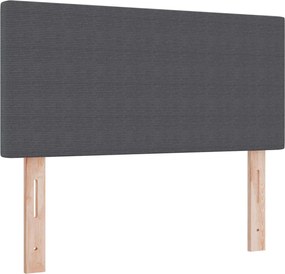 vidaXL LED ágytámla LED -es lámpákkal Sötétszürke 80 cm Poliészter