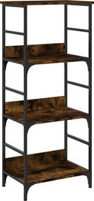 vidaXL füstös tölgy színű szerelt fa könyvespolc 50 x 33 x 117,5 cm
