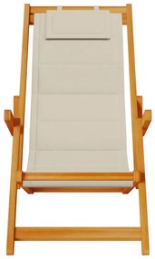 2 db-os Összecsukható Strandfotel Taupe Tömör Akácfából &amp; Textilénből