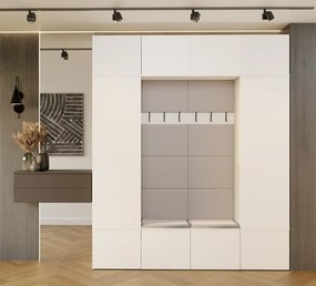 HAGA IV 2SZ2W előszobafal 200x35x238 cm, fehér