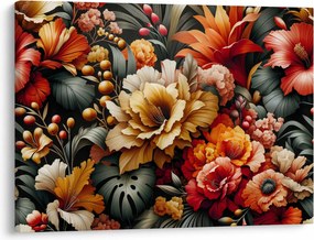 Kép - Narancs-vörös virágok (70x50 cm)