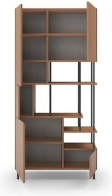 Téglavörös könyvespolc 84x175 cm Perla – Marckeric